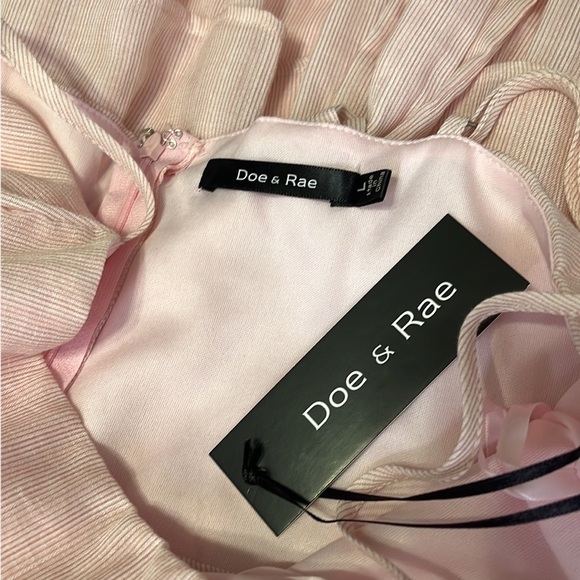Doe & Rae Women’s Spaghetti Strap Short Pink Dress - Size: L - Picture 8 of 11